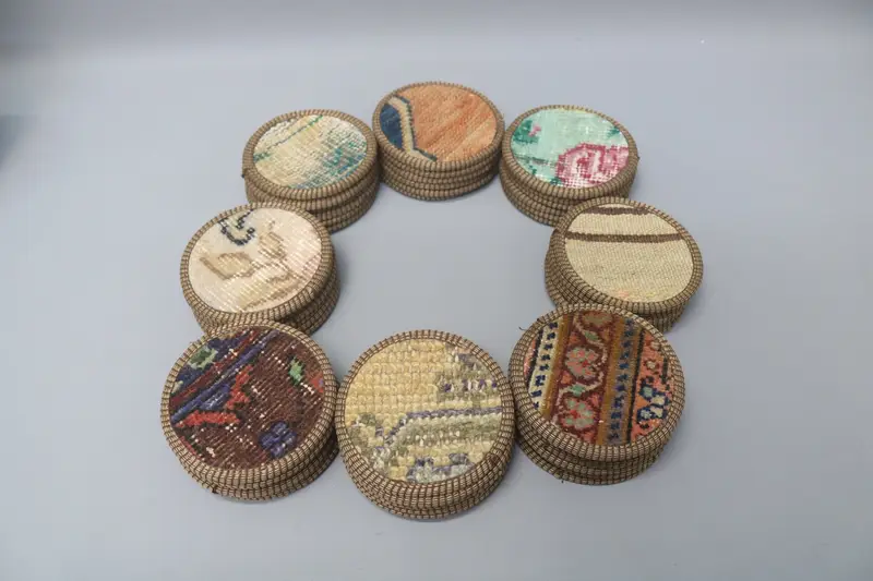 Bohemian Pattern Round Coaster, 5x5 Inches Unique Coaster