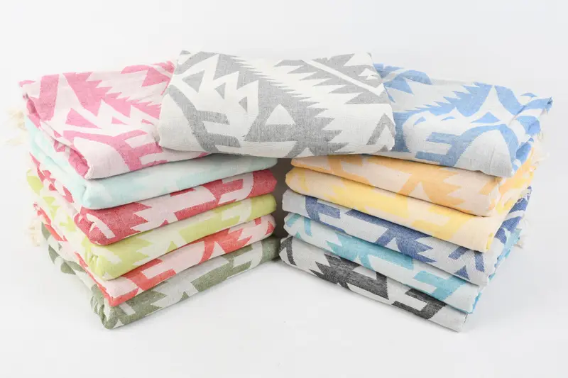 Beach Theme Bachelorette Party Gifts, 76x40 Cotton Geometric Towel, Engagement Gift, Personalized Gift, Bachelorette Party Favors, Turkish Towel USA - 3
