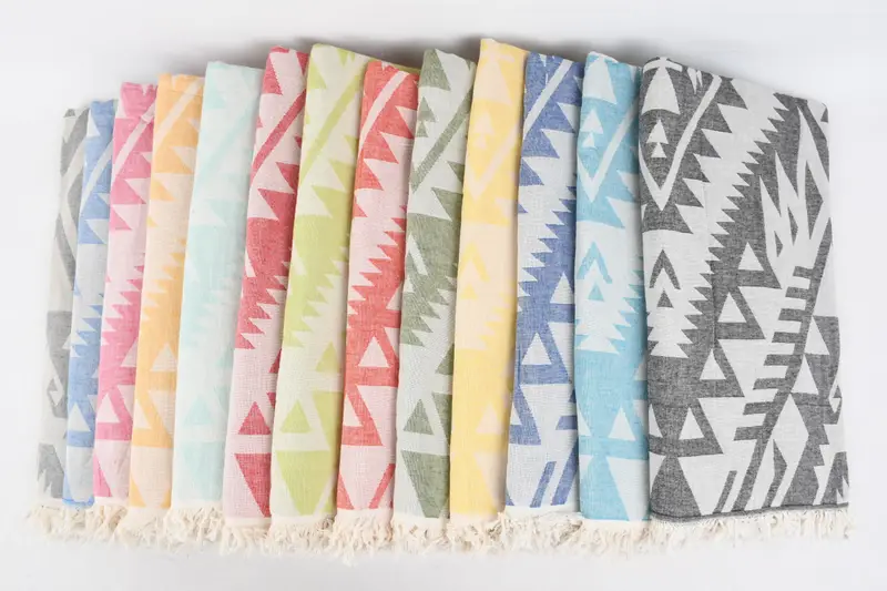 Beach Theme Bachelorette Party Gifts, 76x40 Cotton Geometric Towel, Engagement Gift, Personalized Gift, Bachelorette Party Favors, Turkish Towel USA - 2