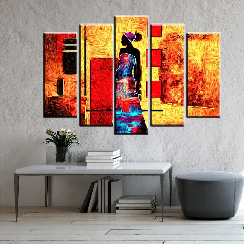 African Women Canvas Art, Ethnic Canvas, African Wall Art, South African Art, Large Canvas Print, Modern African Art, African Retro Art, - 4