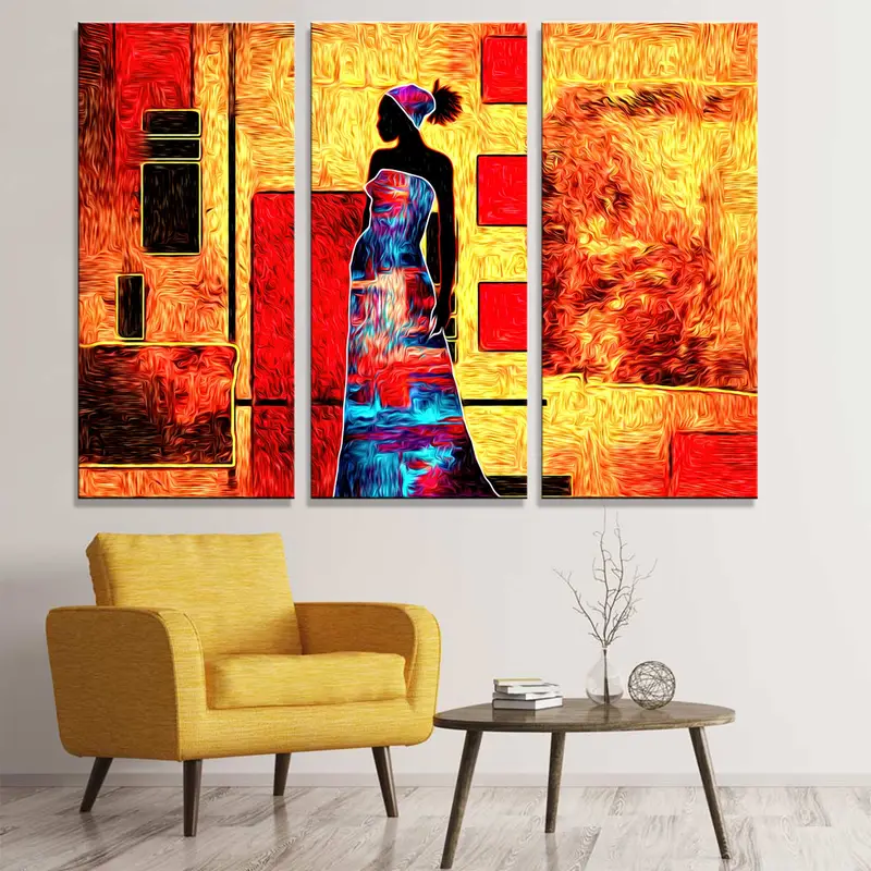 African Women Canvas Art, Ethnic Canvas, African Wall Art, South African Art, Large Canvas Print, Modern African Art, African Retro Art, - 1