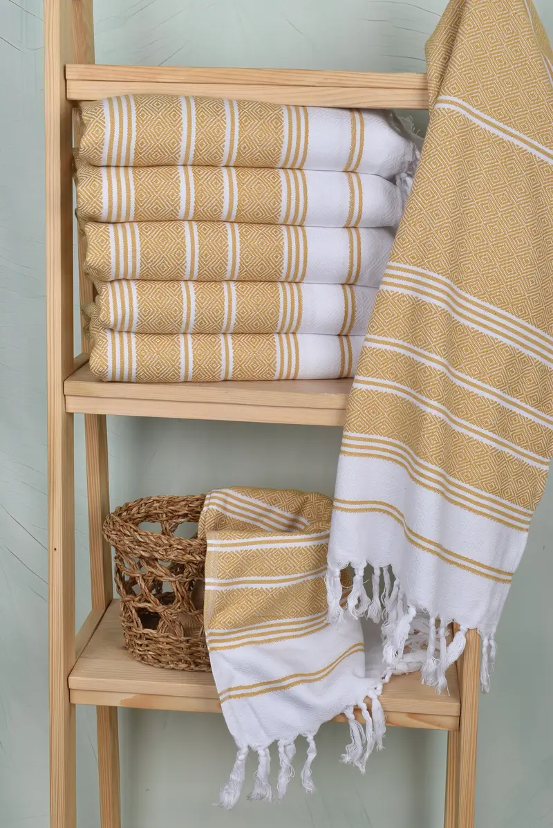 Monogram Hand Towel, Wedding Shower Gift, Organic Towel, Kitchen Towel, Summer Gift, Personalized Gifts, Towel With Name, 40x18 Cotton Diamond Towel - 3