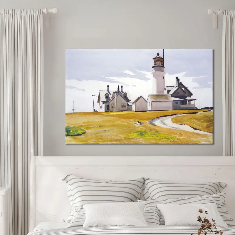 Von Edward Hopper inspirierter Landschaftslicht-Leinwanddruck