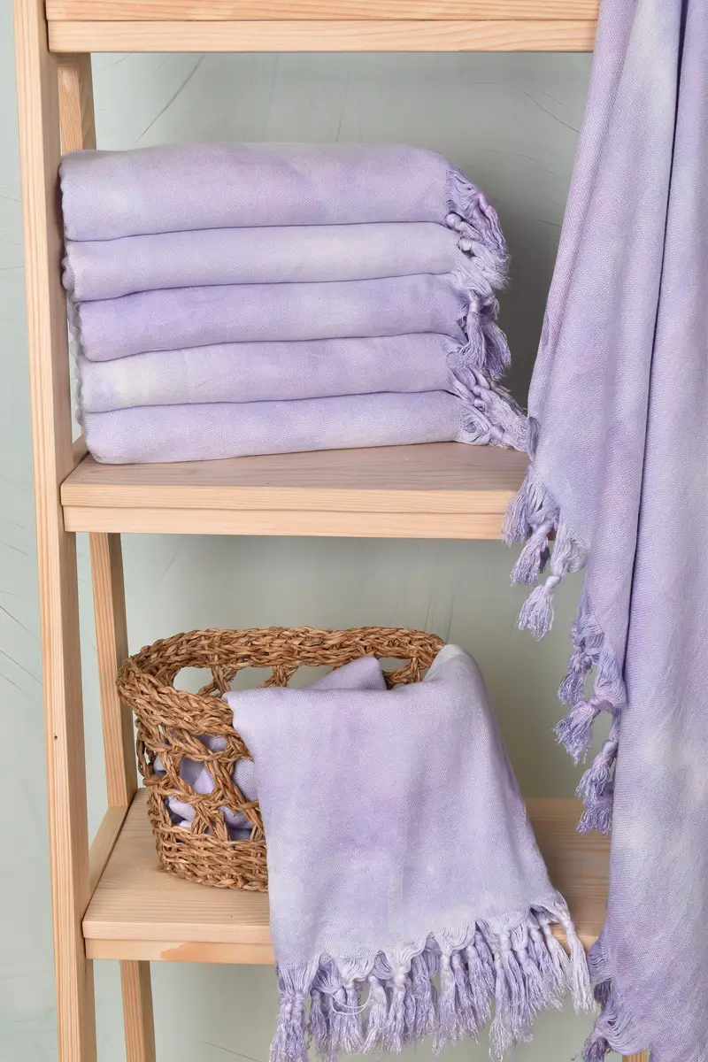 Quick-dry peshtemal, 64x40 Cotton Tie Dye Towel, Hammam towel, Turkish towel, Scarf Towel, Extra large Turkish bath towel, Personalized Gift For Her - 4