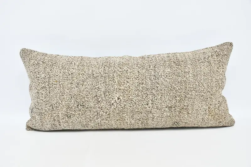 Pillow for Sofa, Natural Pillow Cover, Kilim Cushion Sham, Pillow, 16x36 Brown Pillow Sham, Handmade Kilim Cushion, Oriental Cushion Case - 1