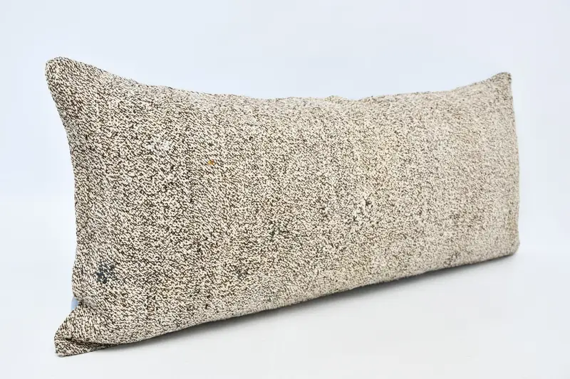 Pillow for Sofa, Natural Pillow Cover, Kilim Cushion Sham, Pillow, 16x36 Brown Pillow Sham, Handmade Kilim Cushion, Oriental Cushion Case - 3