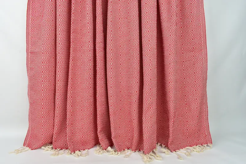Guest Towel, 70x40 Cotton Zigzag Diamond Towel, Best Wedding Gift, Turkish towel, Beach Towel Gift, Peshtemal, Best Friend Gift, Organic Beach Towel - 8