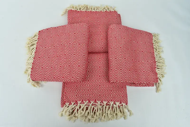 Guest Towel, 70x40 Cotton Zigzag Diamond Towel, Best Wedding Gift, Turkish towel, Beach Towel Gift, Peshtemal, Best Friend Gift, Organic Beach Towel - 6