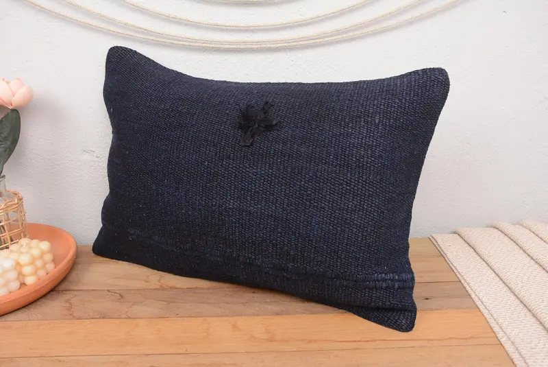 Handmade Southwestern Embroidered Pillow, 16x24 Inches Throw Pillow - 4