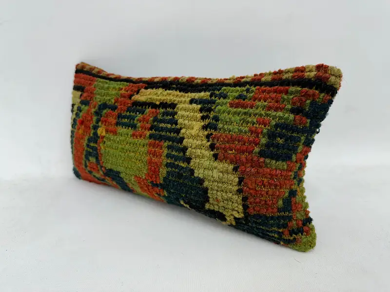 8x16 Red Pillow Cover, Vintage Kilim Throw Pillow, Cushion Case, Meditation Cushion Case, Kilim Cushion Sham, Pillow for Couch - 4