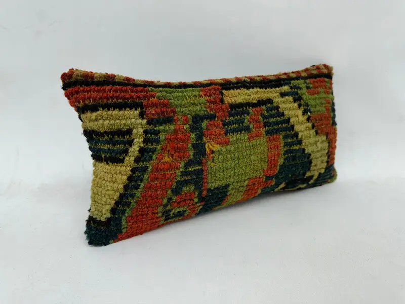 8x16 Red Pillow Cover, Vintage Kilim Throw Pillow, Cushion Case, Meditation Cushion Case, Kilim Cushion Sham, Pillow for Couch - 3