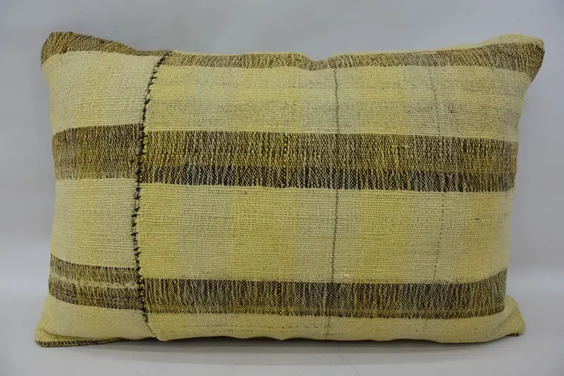 Boho Pillow, Antique Pillows, Gift Pillow, 16x24 Beige Cushion, Armchair Cushion, Pillow Cover, Bohemian Cushion Pillow Case, Bed Pillow Cover - 4