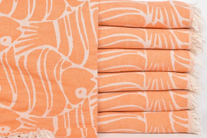 Housewarming Gift, Bachelorette Party Favors, Girl Trip Party Favor, Bachelorette Party Gifts, Custom Blanket, 70x60 Cotton Fish Design Towel - 1