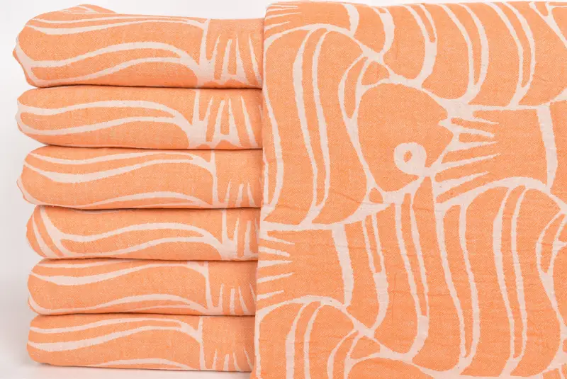 Housewarming Gift, Bachelorette Party Favors, Girl Trip Party Favor, Bachelorette Party Gifts, Custom Blanket, 70x60 Cotton Fish Design Towel - 2