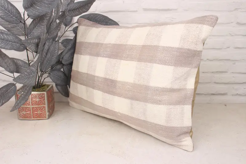 Armchair Pillow, 16x24 White Pillow Cover, Pillow for Sofa, Pillow Case, Nautical Throw Pillow Sham, Kilim Pillow, Boho Pillow - 4