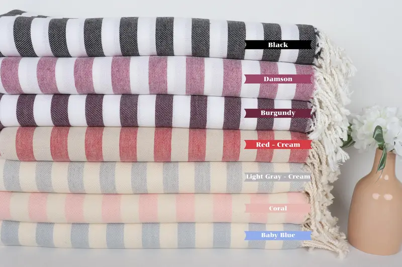Custom Towel Beach, Home Decor Gifts, Sand-free towel, Summer Gift, Bridal Gifts, Personalized Bridesmaid Beach Towel, 68x40 Cotton Striped Towel - 1