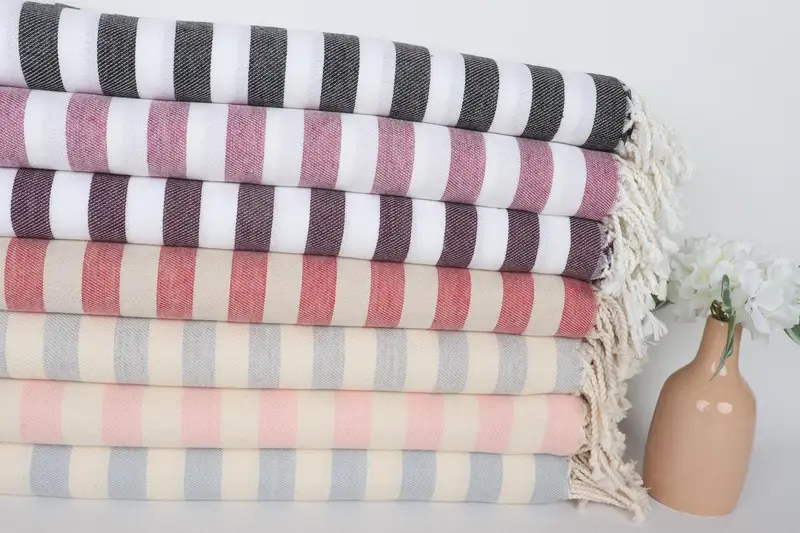 Custom Towel Beach, Home Decor Gifts, Sand-free towel, Summer Gift, Bridal Gifts, Personalized Bridesmaid Beach Towel, 68x40 Cotton Striped Towel - 2