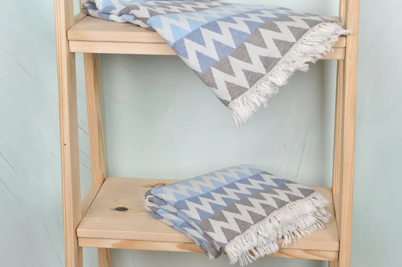 Quick-dry peshtemal, 70x40 Cotton Zigzag Design Towel, Sand-free towel, Gym Towel, Beach Theme Wedding Gift, Sand-resistant towel, Grandma Gift - 5
