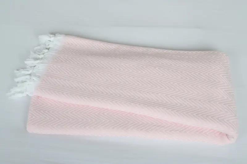 96x80 Cotton Chevron Towel, Bachelorette Party Favors, Monogram Blanket, Wedding Favors, Organic Throw, Embroidery Bedspread, Aesthetic Blanket - 6