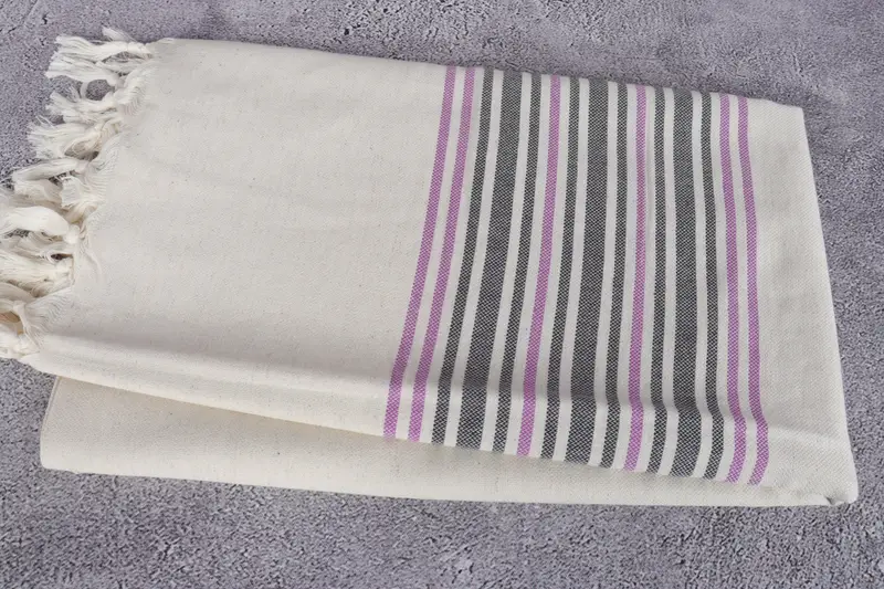 70x40 Linen Striped Towel, Spa Towel, Peshtemal Towel, Custom Bath Towel, Beach Towel Gift, Memorial Gift, Wedding Towel, Bachelorette Party Favors - 6