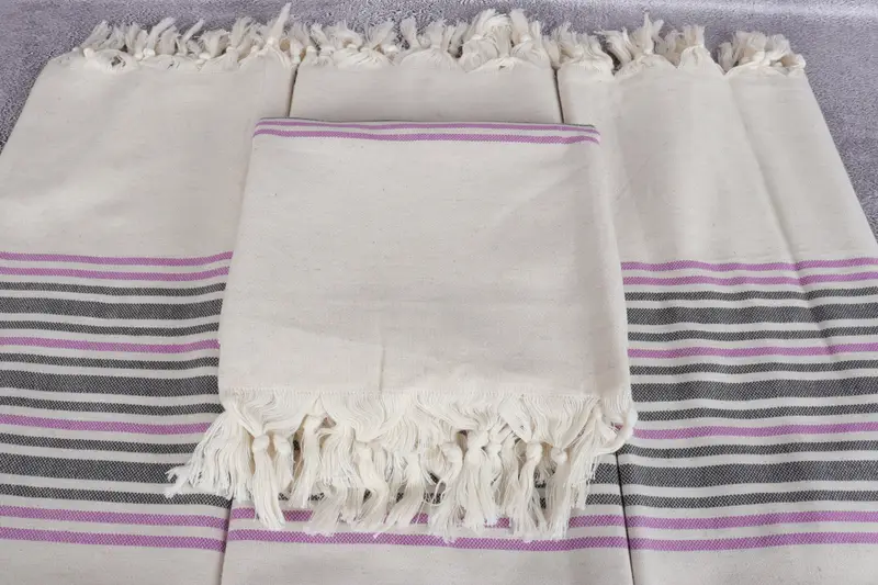 70x40 Linen Striped Towel, Spa Towel, Peshtemal Towel, Custom Bath Towel, Beach Towel Gift, Memorial Gift, Wedding Towel, Bachelorette Party Favors - 4
