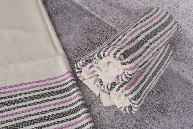 70x40 Linen Striped Towel, Spa Towel, Peshtemal Towel, Custom Bath Towel, Beach Towel Gift, Memorial Gift, Wedding Towel, Bachelorette Party Favors - 8