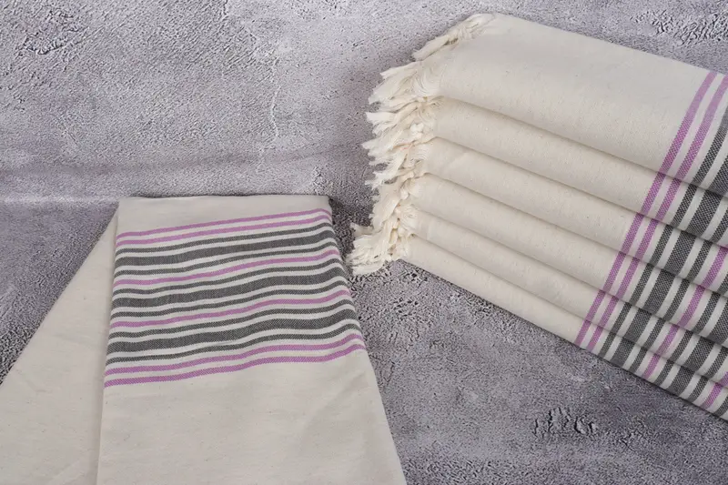 70x40 Linen Striped Towel, Spa Towel, Peshtemal Towel, Custom Bath Towel, Beach Towel Gift, Memorial Gift, Wedding Towel, Bachelorette Party Favors - 2