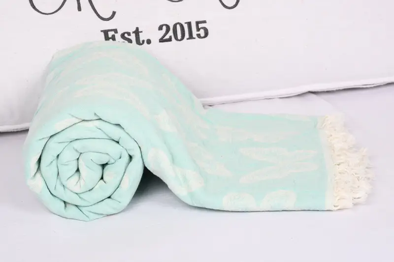 Boho Throw Blankets, Wedding Gift Customized Blanket, Throw Blanket, Throw Blankets, 96x80 Cotton Butterfly Pattern Towel, Bridesmaid Gifts - 4