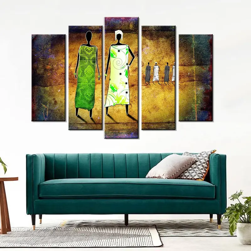 Africa Painting, Print on Canvas, Africa Wall Decor, African Art Canvas, Africa America Art, Afrocentric Canvas Wall Art, Tribal Wall Art - 3