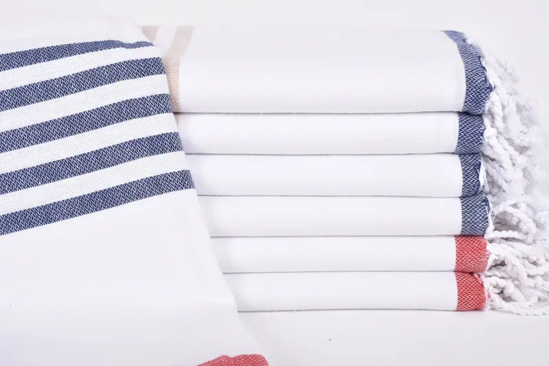 Monogrammed Beach Towel, 70x40 Cotton Striped Towel, Anniversary Gift For Her, Best Wedding Gift, Bachelorette Party Gift, Monogram Turkish Towel - 1