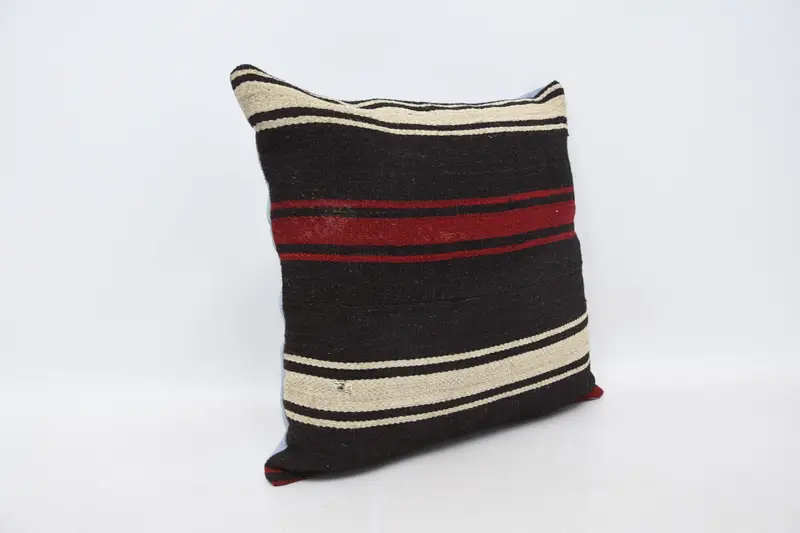 Customized Pillow, Kilim Pillow, 20x20 Brown Pillow, Pillow, Accent Cushion, Vintage Kilim Pillow Pillow, Vintage Pillow, Kilim Pillow Cover - 3