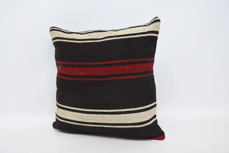 Customized Pillow, Kilim Pillow, 20x20 Brown Pillow, Pillow, Accent Cushion, Vintage Kilim Pillow Pillow, Vintage Pillow, Kilim Pillow Cover - 4