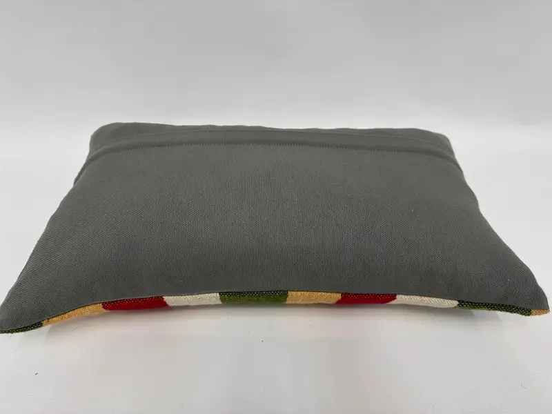 Southwestern Pillow Case, Ethnical Kilim Rug Pillow, 12x20 Red Pillow, Pillow Case, Handmade Kilim Cushion, Gift Pillow, Handwoven Pillow Sham - 7