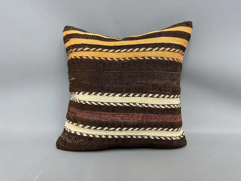 Pillow, Pillow for Sofa, Vintage Pillow, Personalized Gift Pillow Cushion Cover, Nomadic Pillow, 20x20 Beige Cushion, Boho Pillow Sham Cover - 4