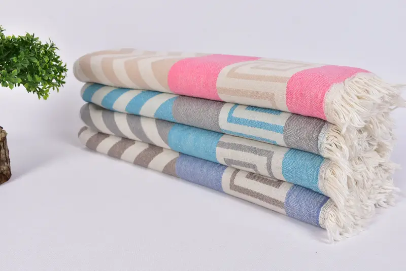 70x36 Cotton Geometric Towel, Turkish Bath Towel Set, Quick-dry towel, Housewarming Gift, House Warming Gift, Unique Wedding Gift, Wedding Favors - 3
