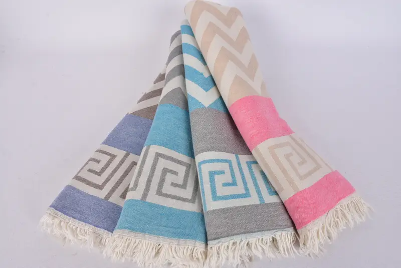 70x36 Cotton Geometric Towel, Turkish Bath Towel Set, Quick-dry towel, Housewarming Gift, House Warming Gift, Unique Wedding Gift, Wedding Favors - 4
