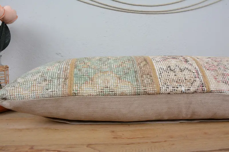 Interior Designer Pillow, Cushion Case, 12x36 Beige Cushion Cover, Gift Pillow, Yoga Cushion Case, Nautical Throw Pillow, Turkish Kilim Pillow - 5