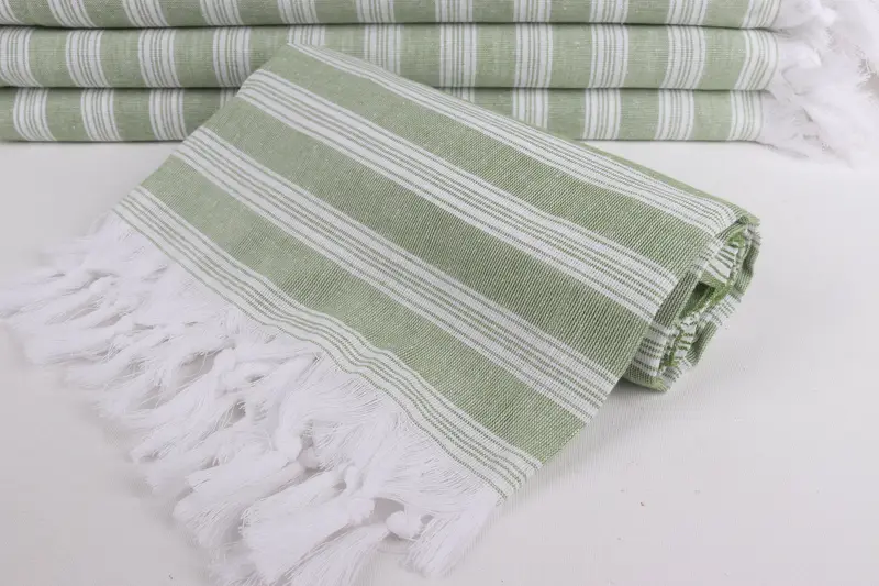 Luxury Turkish peshtemal beach towel, Unique Gift, 70x40 Cotton Striped Towel, Cute Beach Towel, Travel towel, Bridal Shower Favors, Gift For Him - 4