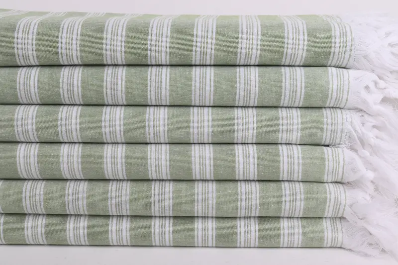 Luxury Turkish peshtemal beach towel, Unique Gift, 70x40 Cotton Striped Towel, Cute Beach Towel, Travel towel, Bridal Shower Favors, Gift For Him - 3