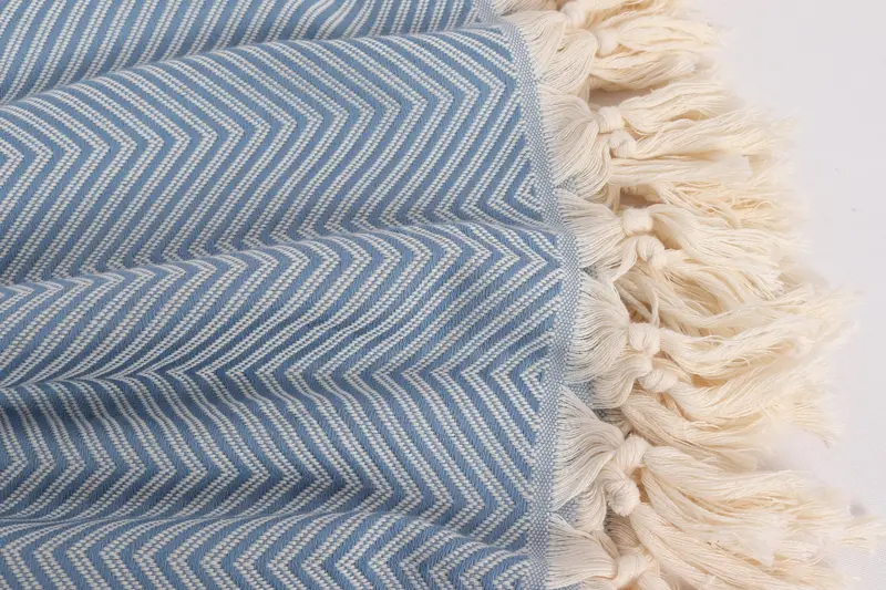 Organic Beach Blanket, Bedspread, Bridesmaid Gifts, Wedding Anniversary Gift, 92x80 Cotton Striped Towel, Throw Blanket, Valentines Day Gift - 16