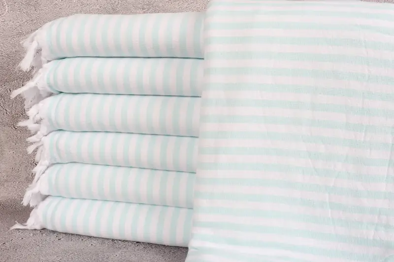 70x36 Linen Terry Striped Towel, Bachelor Gifts, Embroidered Towel, Bachelorette Party Gifts, Home Decor Towel, Bachelorette Party Decorations - 1