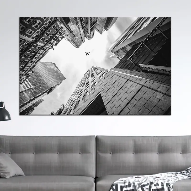 モダンな白黒キャンバス: アートで空間をグレードアップ