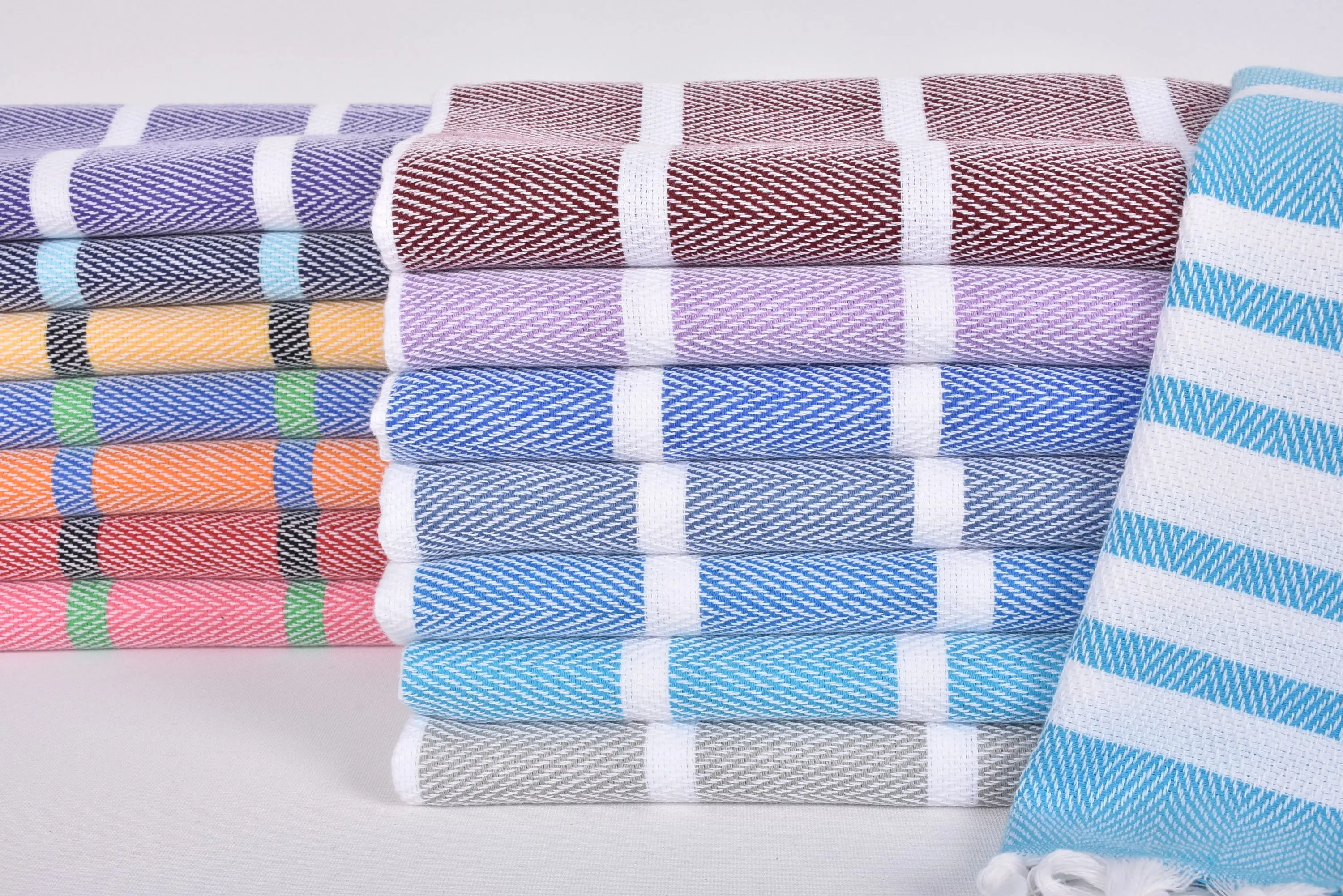 Lilac Zig Zag Dish Towel Organic Cotton Personalized Towel, 40x20 Inches - 1
