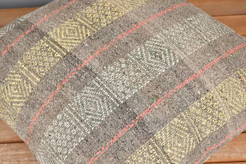 Luxury Pillow Case, 20x20 Yellow Pillow, Vintage Pillow, Boho Pillow, Wholesale Pillow, Kilim Cushion Sham, Pillow Sham, Retro Cushion Cover - 3