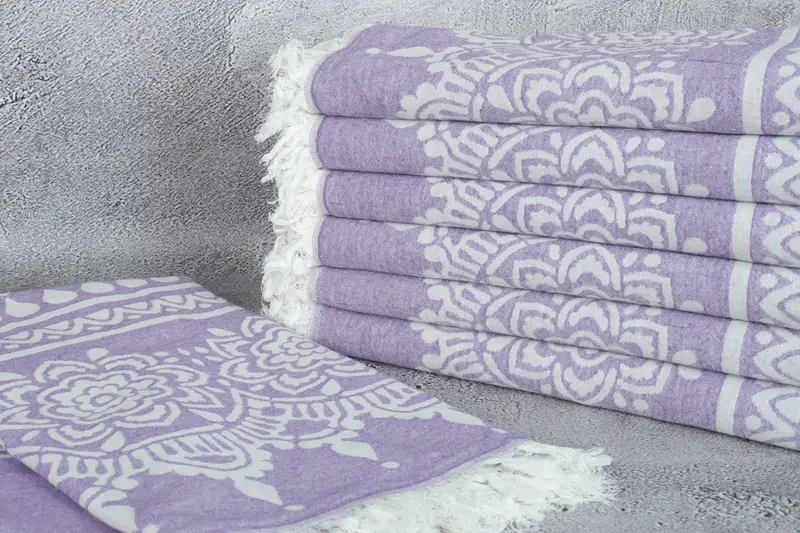 Bridesmaid Gifts Personalized, Custom Wedding Gifts, Cotton towel, Organic Cotton Towel, 74x36 Cotton Floral Patterned Towel, Sand-resistant towel - 3