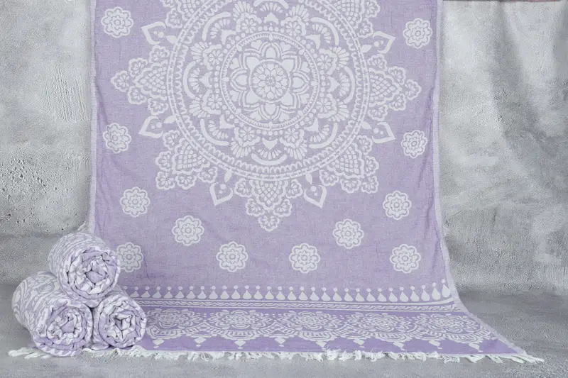 Bridesmaid Gifts Personalized, Custom Wedding Gifts, Cotton towel, Organic Cotton Towel, 74x36 Cotton Floral Patterned Towel, Sand-resistant towel - 1