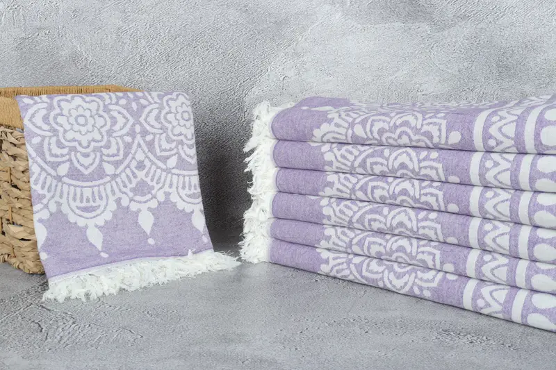 Bridesmaid Gifts Personalized, Custom Wedding Gifts, Cotton towel, Organic Cotton Towel, 74x36 Cotton Floral Patterned Towel, Sand-resistant towel - 4