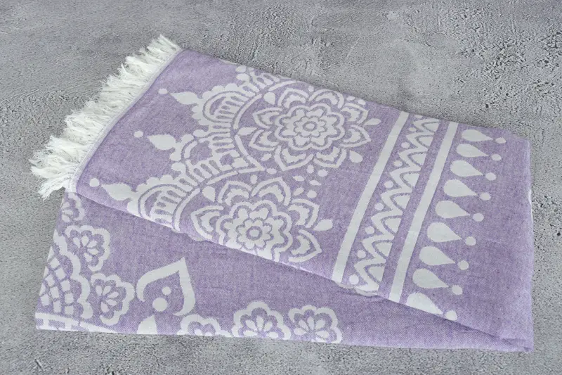 Bridesmaid Gifts Personalized, Custom Wedding Gifts, Cotton towel, Organic Cotton Towel, 74x36 Cotton Floral Patterned Towel, Sand-resistant towel - 7