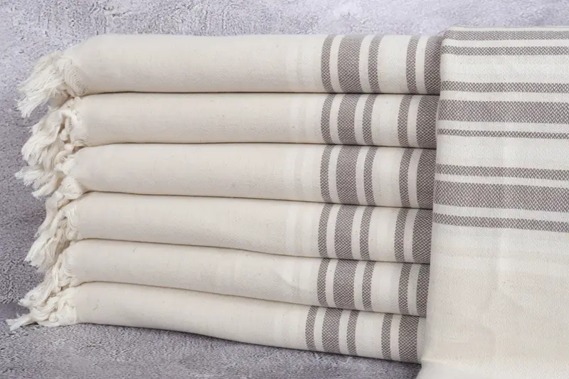 Bridesmaid Gift, First Wedding Anniversary Gift, Birthday Gift, Spa Towel, 70x40 Linen Striped Towel, Turkish Towel Beach, Beach Towel Bulk - 1
