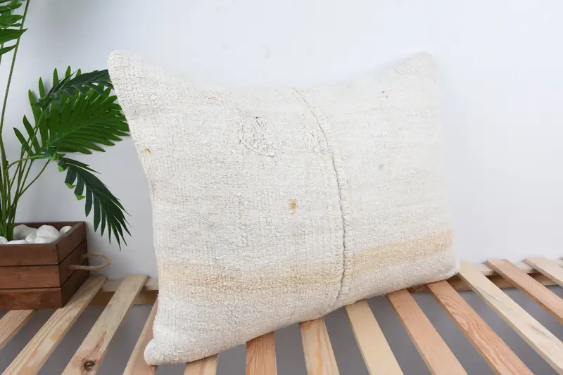 Kilim Cushion Sham, Throw Kilim Pillow, Handmade Kilim Cushion, Handmade Throw Pillow, 20x28 White Pillow Case, Luxury Pillow, Pillow Cover - 4